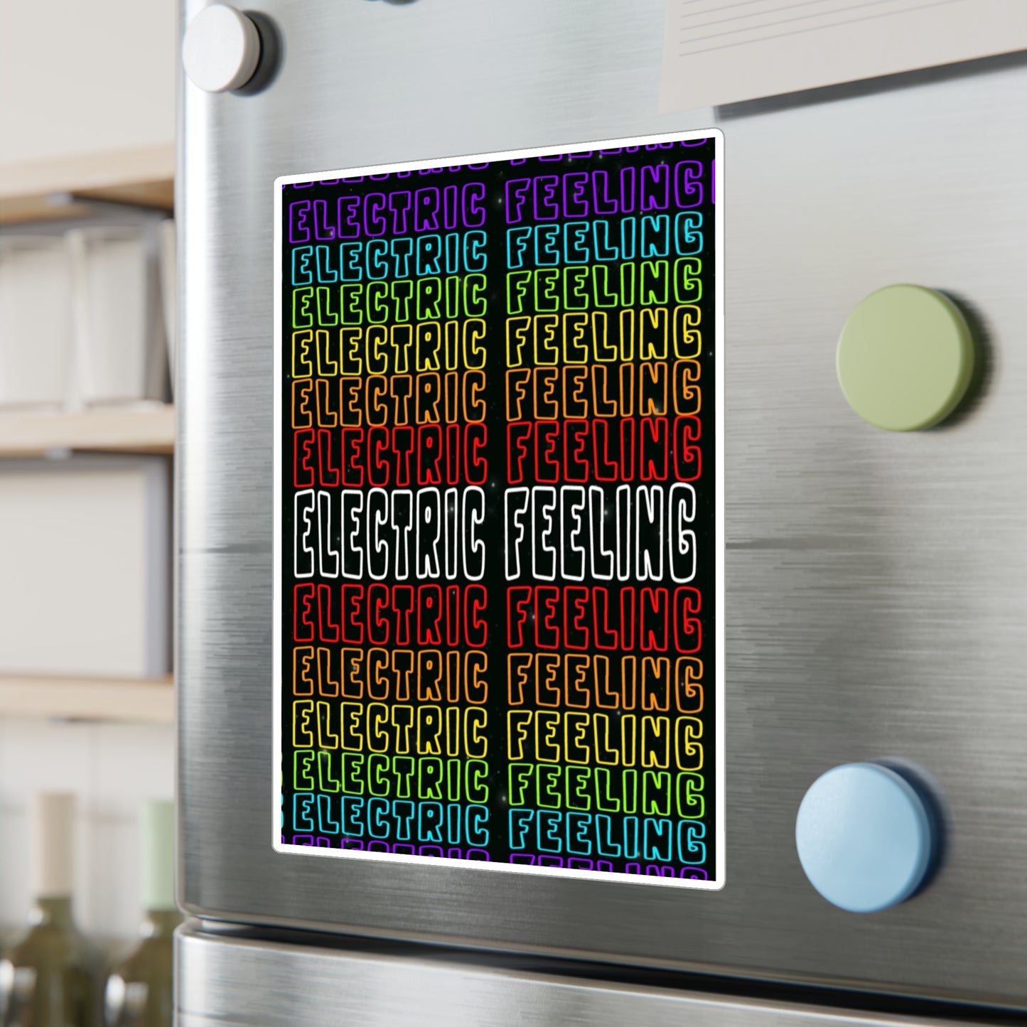 Kiss-Cut Electric Feeling Vinyl Sticker